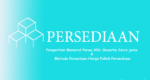 Pengertian Persediaan