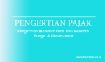 Pengertian Pajak