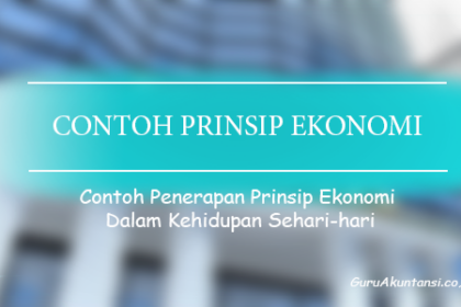 Contoh Prinsip Ekonomi