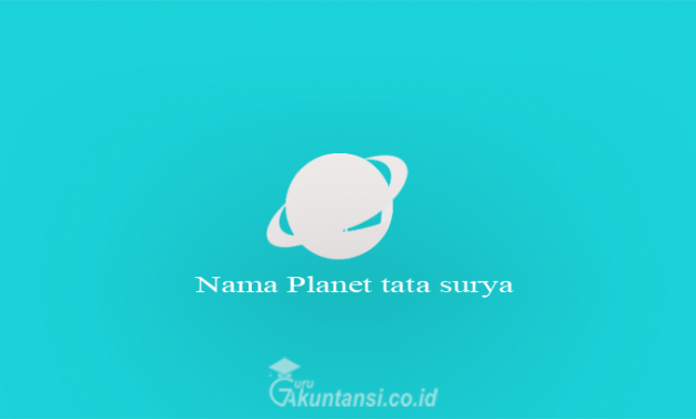 Nama Planet Tata Surya