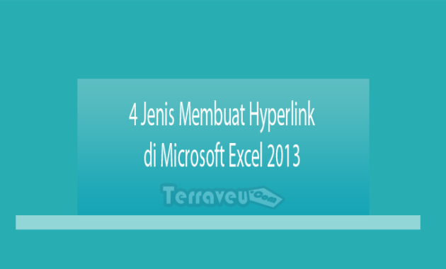 4 Jenis Membuat Hyperlink Di Microsoft Excel 2013