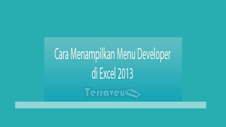 Cara Menampilkan Menu Developer Di Excel 2013