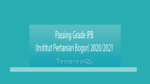 Passing Grade Ipb (Institut Pertanian Bogor) 2020-2021