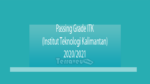 Passing Grade Itk (Institut Teknologi Kalimantan) 2020-2021
