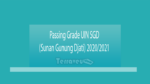 Passing Grade Uin Sgd (Sunan Gunung Djati) 2020-2021