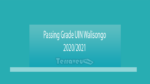 Passing Grade Uin Walisongo 2020-2021