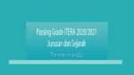 Passing Grade Itera 2020-2021 Jurusan Dan Sejarah