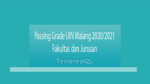 Passing Grade Uin Malang 2020-2021 Fakultas Dan Jurusan