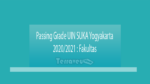 Passing Grade Uin Suka Yogyakarta 2020-2021 Fakultas