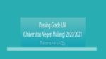 Passing Grade Um (Universitas Negeri Malang) 2020-2021