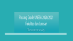 Passing Grade Unesa 2020-2021 Fakultas Dan Jurusan