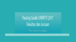 Passing Grade Unpatti 2017 Fakultas Dan Jurusan