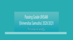 Passing Grade Unsam (Universitas Samudra) 2020-2021