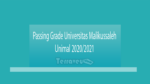 Passing Grade Universitas Malikussaleh Unimal 2020-2021