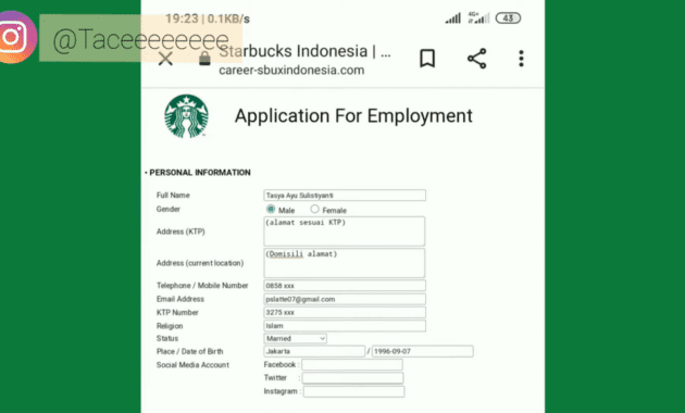 Cara Melamar Kerja Online Barista Di Starbucks