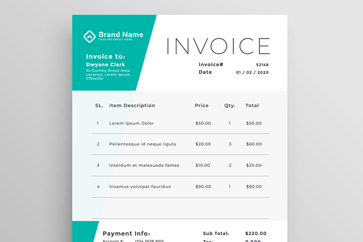 Contoh Invoice Tagihan