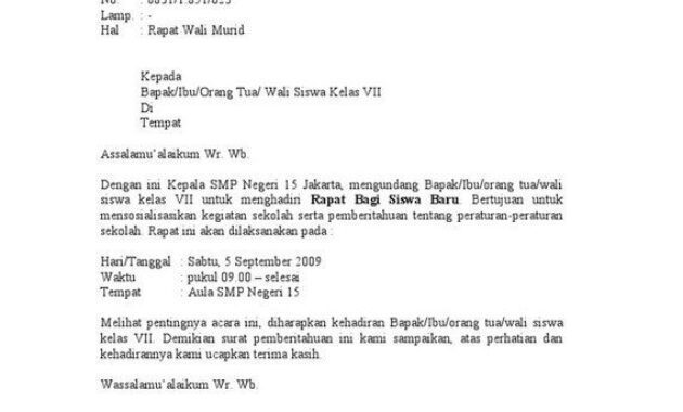 Contoh Surat Dinas Sekolah