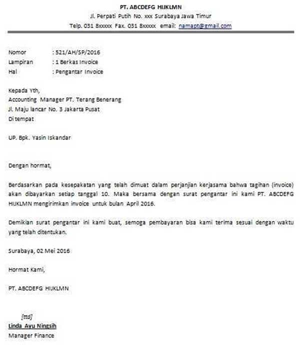 Contoh Surat Pengantar Dokumen