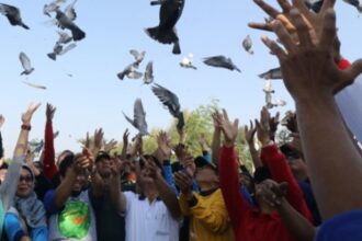 Pelepasan Burung Desa Banjarmangu Banjarnegara