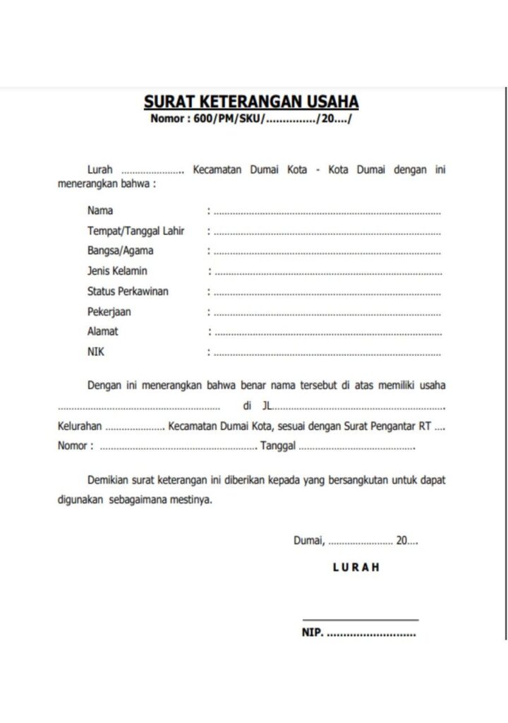 Contoh Surat Keterangan Usaha Mikro Dan Usaha Kecil Dari Rt, Lurah, Camat 4 Contoh Surat Keterangan Usaha Mikro Dan Usaha Kecil2